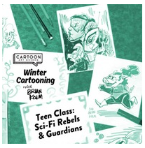 teen winter class 2016 cartoon art museum